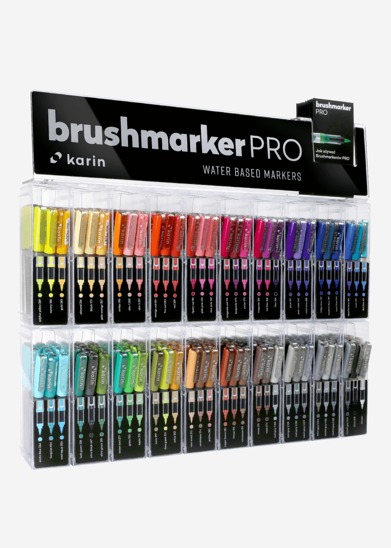 NEW Karin Brushmarker Pro Mega Box - Set of 60 Colors + 3 Blenders Brush  Marker